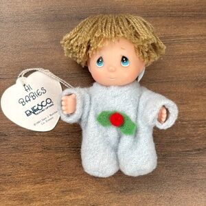 Vintage HI BABIES 1991 Precious Moments BOY DOLL Figure Toy Ornament Enesco - P